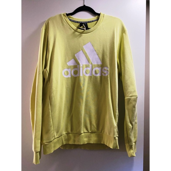 adidas Tops - ADIDAS Neon Yellow Crewneck Sweatshirt